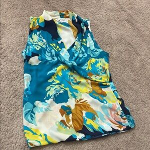 CAbi Multicolor Floral Blouse
